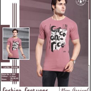 Cotton Printed Peach color T-shirt