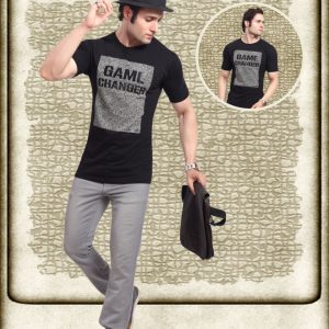 Cotton printed Black T-shirt