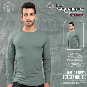 Lycra Grey full sleeves T-shirt
