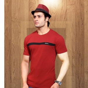 Cotton Red Striped T-shirt