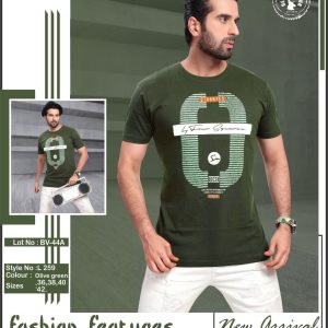 Cotton printed Olive Green T-shirt