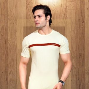Cotton Off white Striped T-shirt