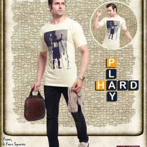 Cotton printed White T-shirt